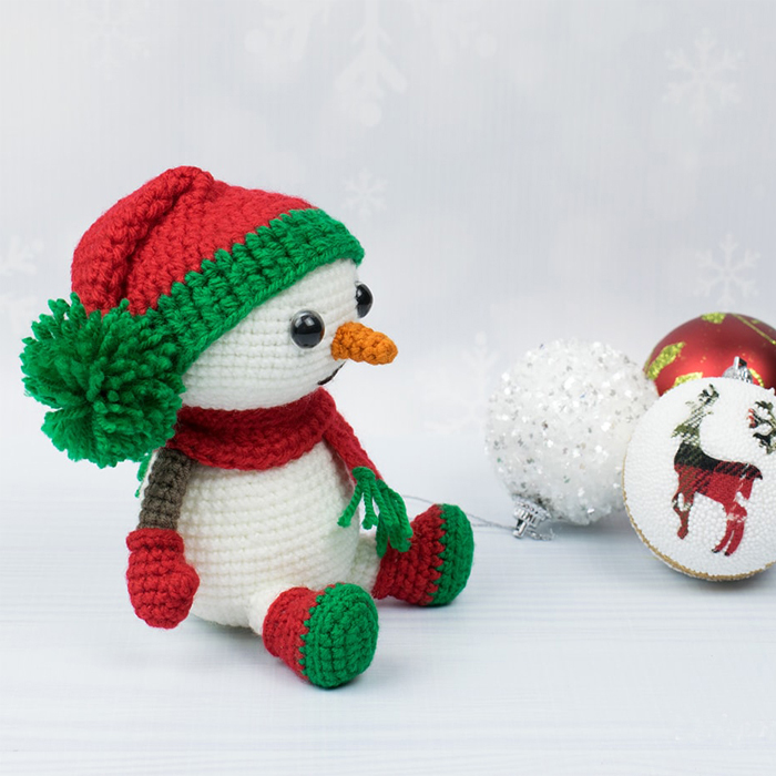 hot selling handmade snowman toy crochet christmas gifts for